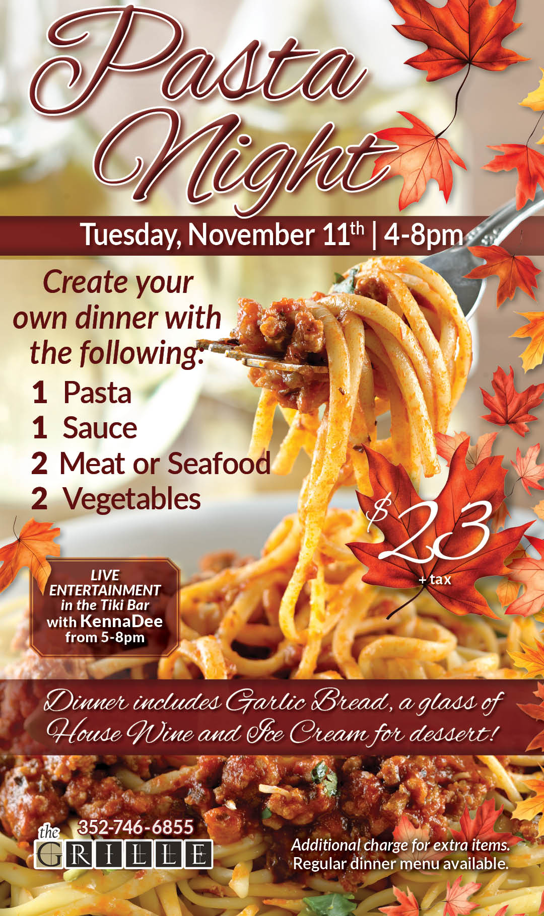 Pasta Night November 2025 Kiosk