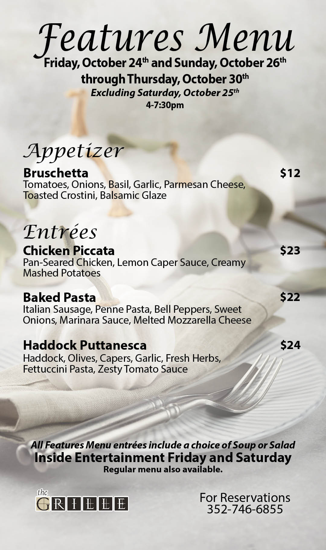 Grille Feature Menu Oct 24-30 Kiosk