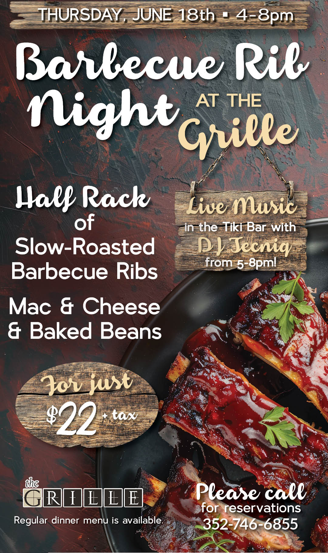 BBQ Rib Night June 2026 Kiosk