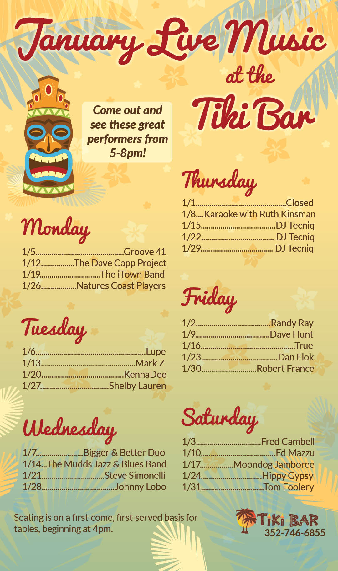 Tiki Live Entertainment Jan 2026 Kiosk