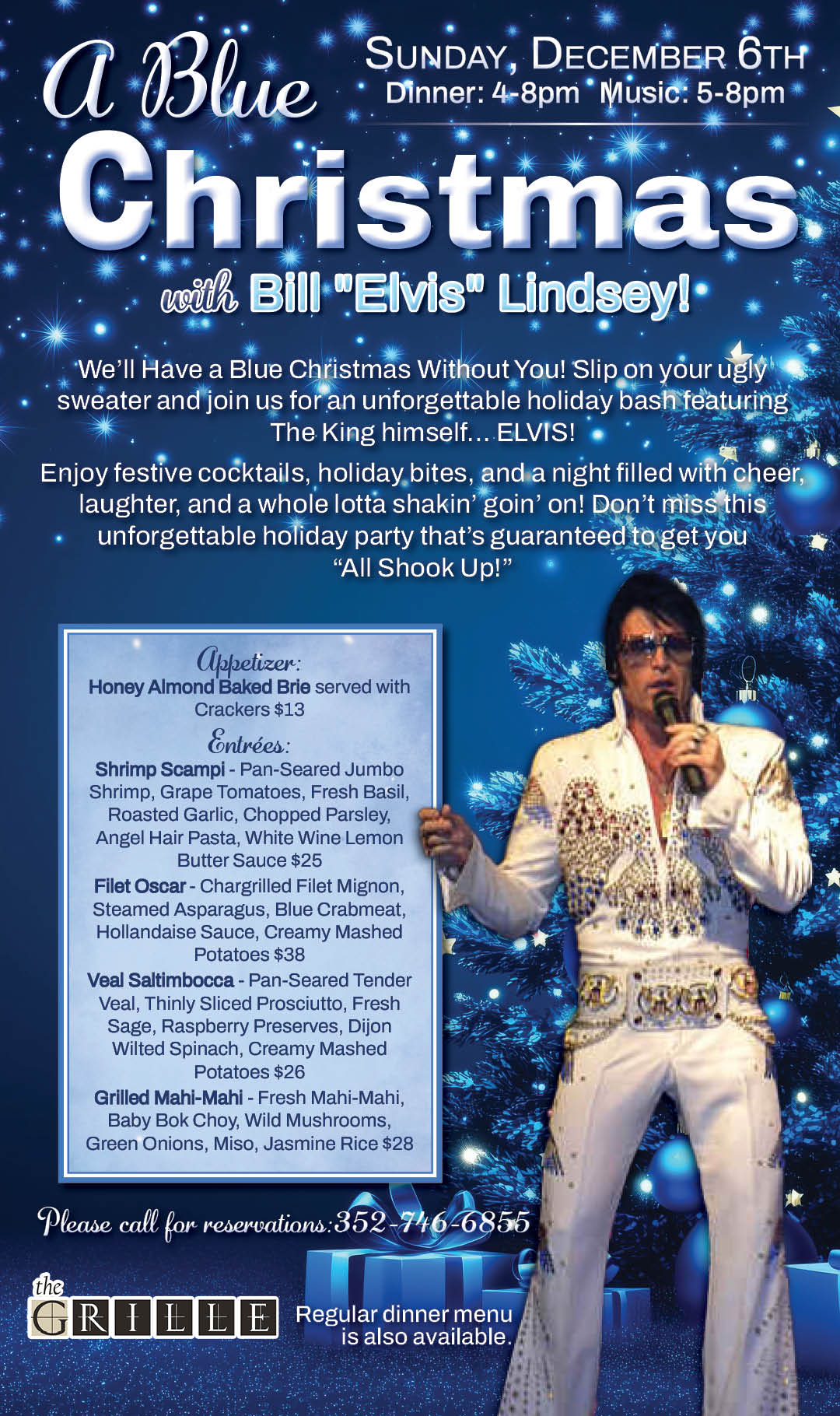 Grille Blue Christmas December 2025 Kiosk