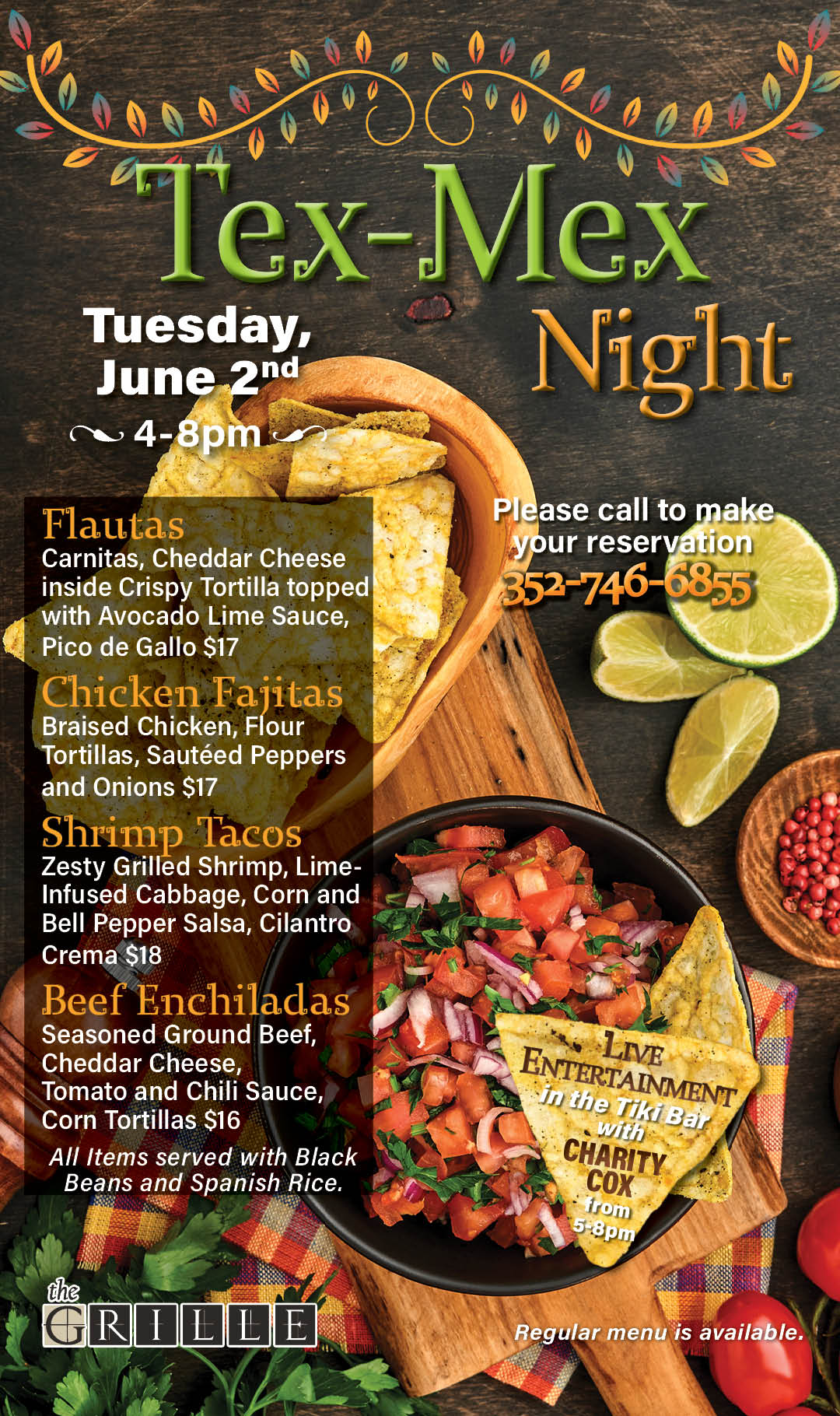 Tex-Mex Night June 2026 Kiosk