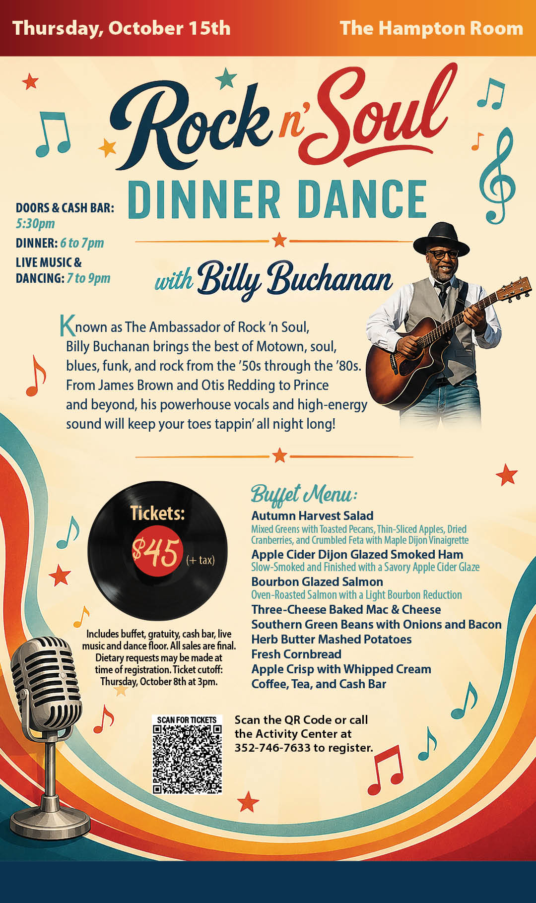 Billy Buchanan Rock and Soul Oct 2026 kiosk