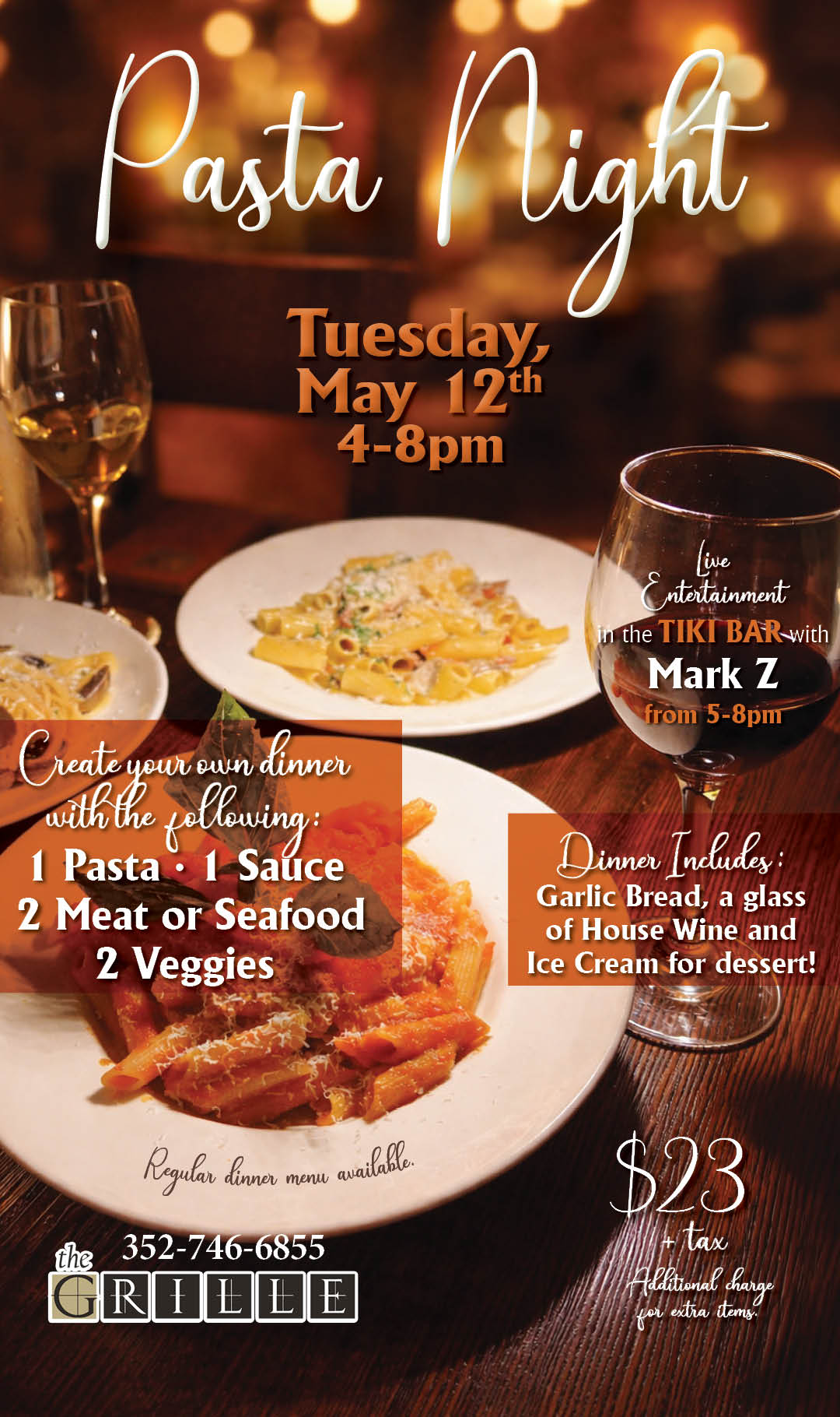 Pasta Night May 2026 Kiosk