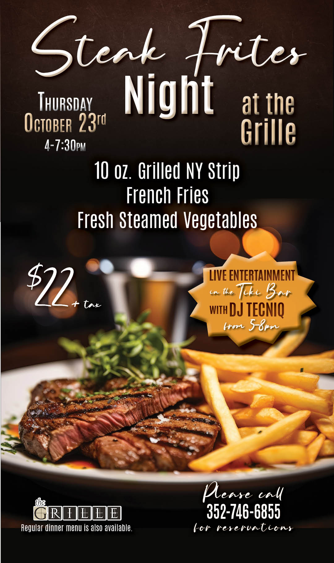Steak Frites Night Oct 2025 Kiosk