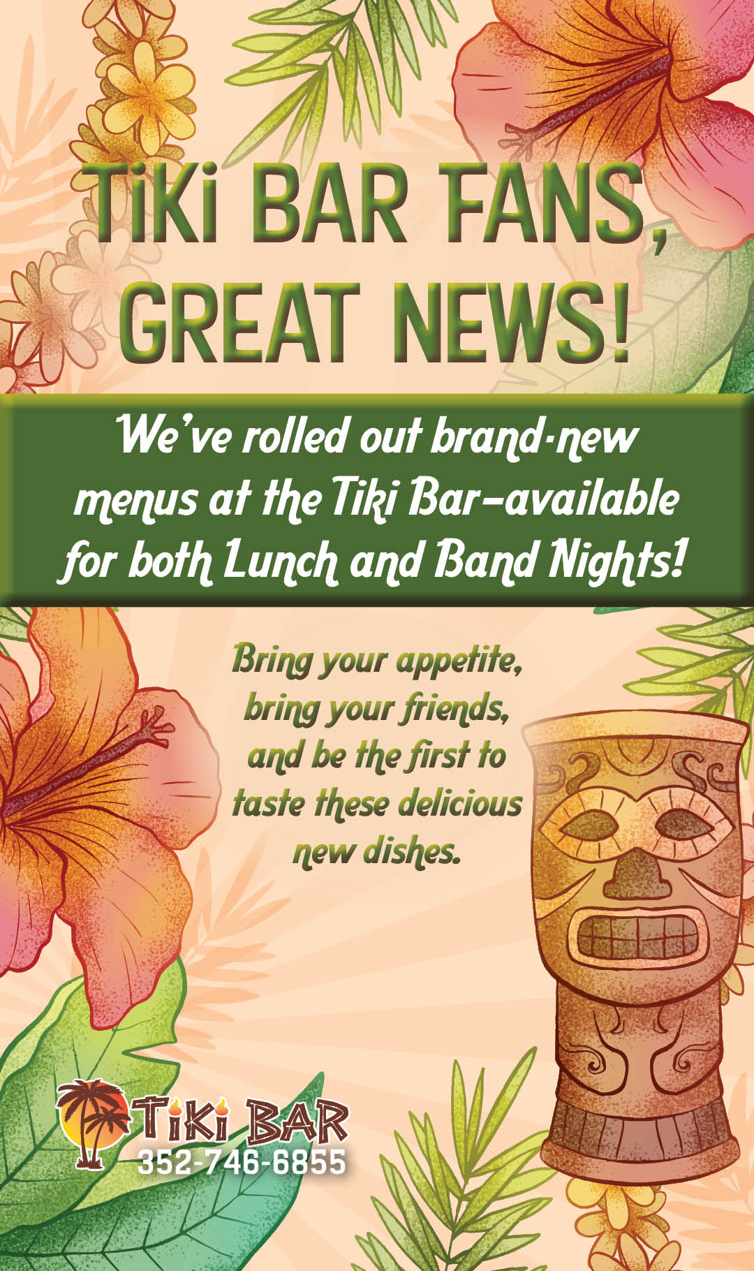NEW Tiki Menu Anouncement Kiosk