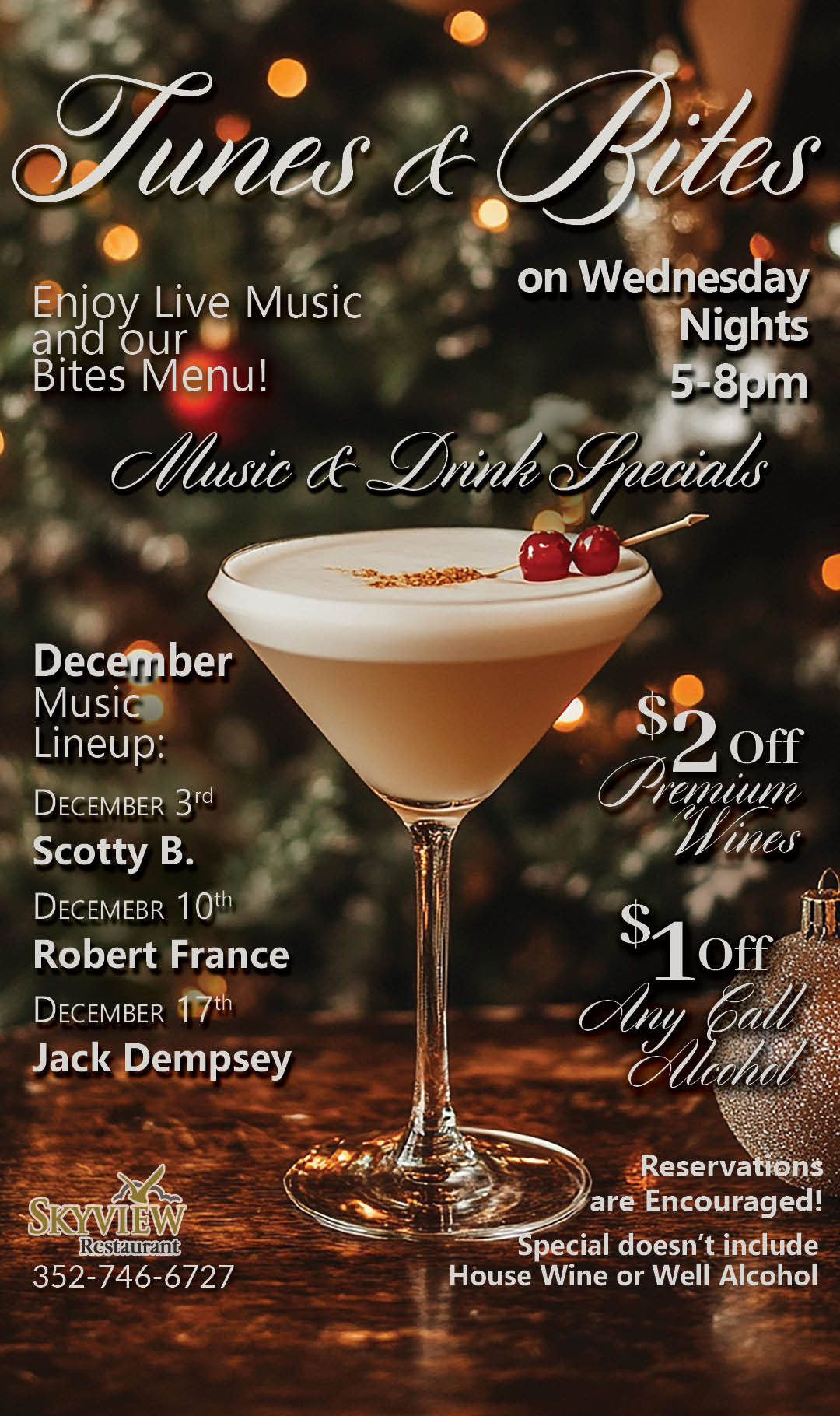 Tunes & Bites December 2025 Kiosk