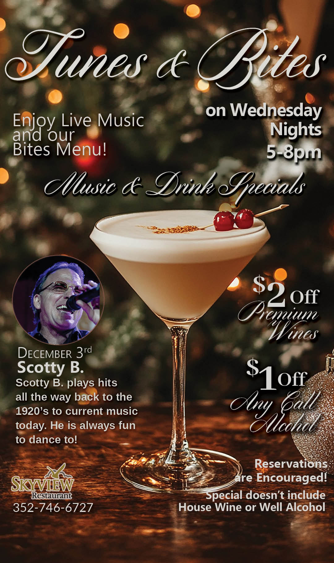 Tunes & Bites December 2025 Kiosk Scotty B