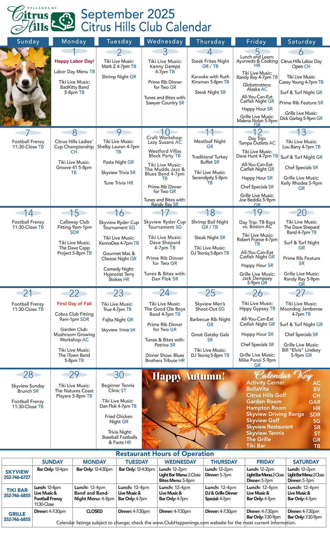 September 2025 Calendar Kiosk