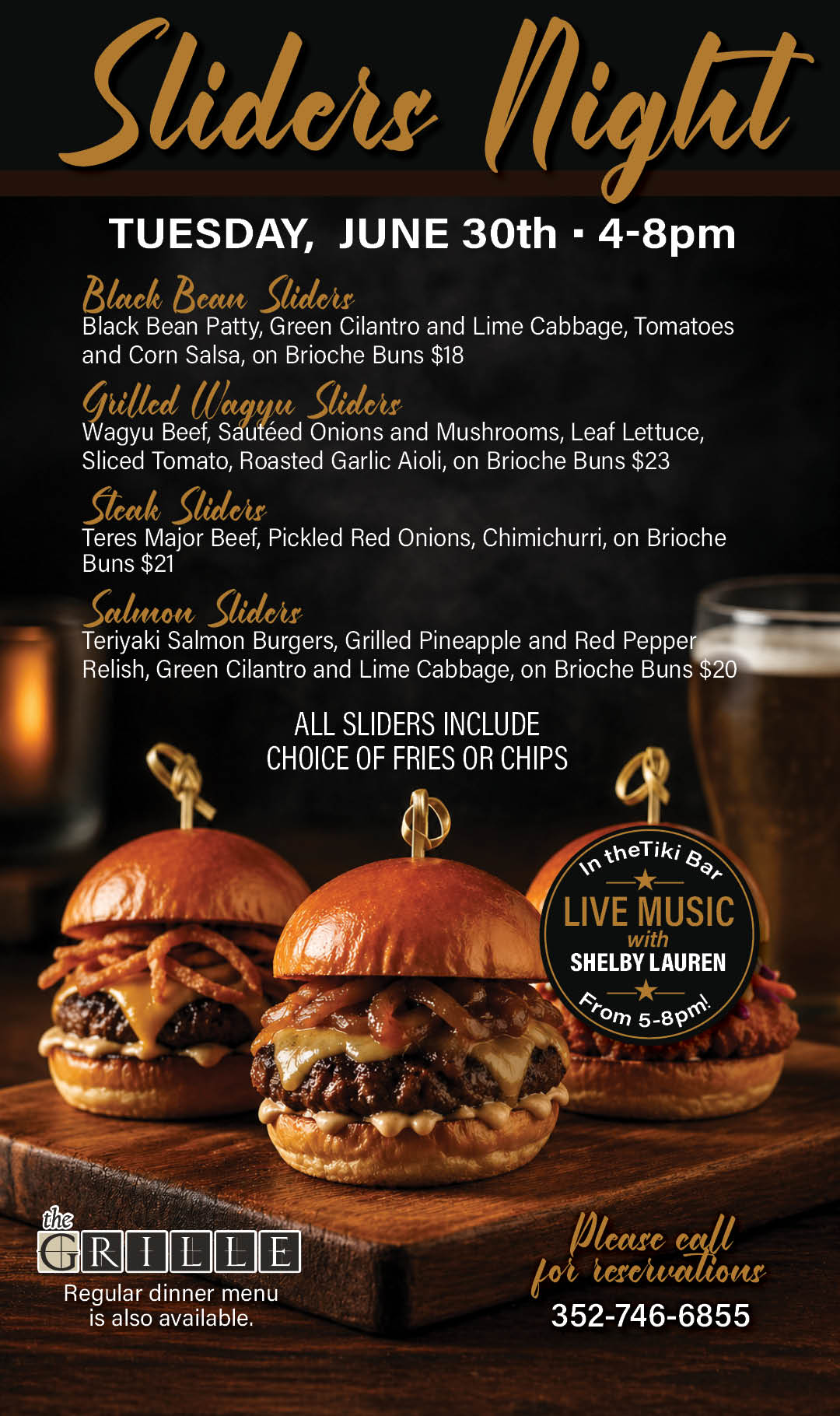 Sliders Night June 2026 Kiosk