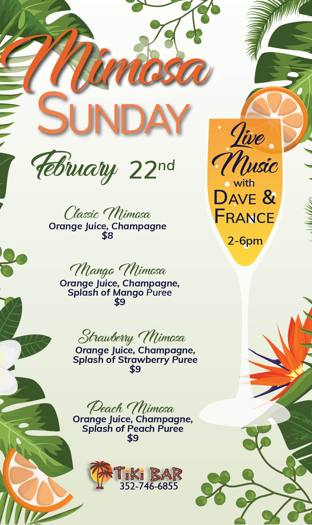 Mimosa Sundays Feb 2026 Kiosk