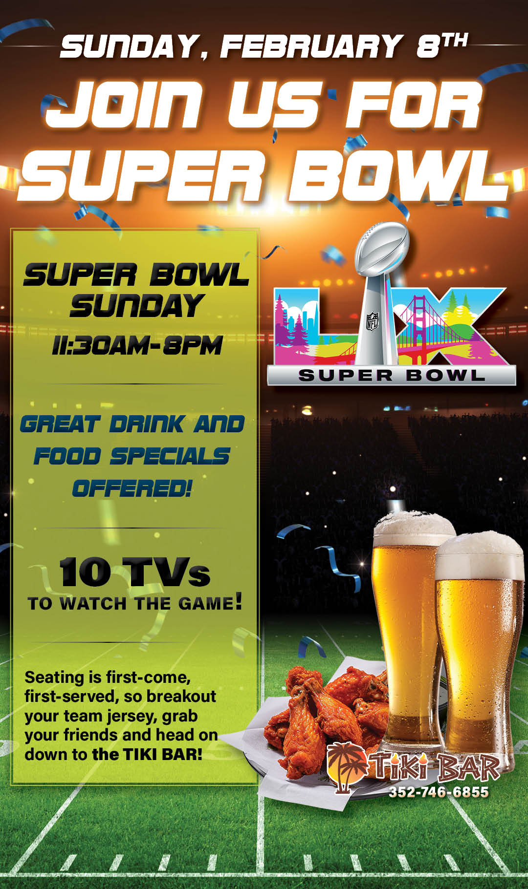 Super Bowl Party 2026 kiosk