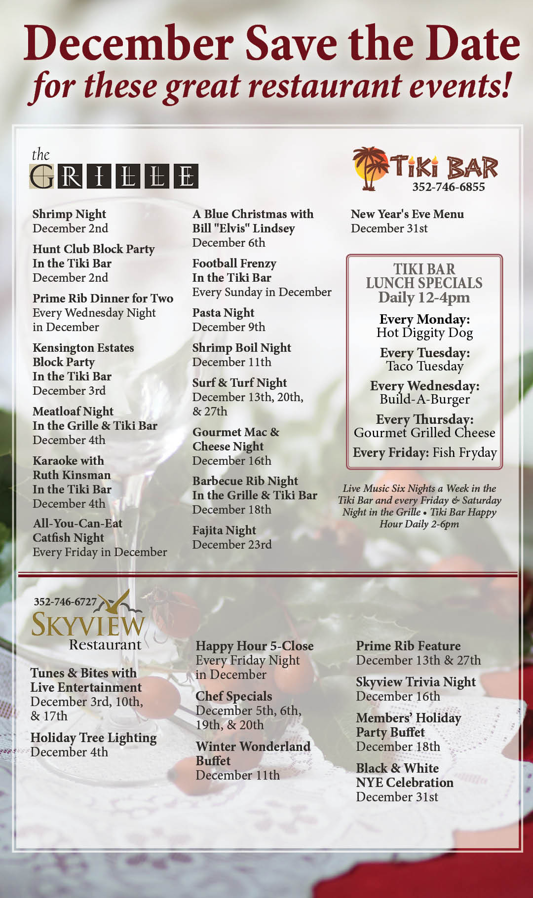 Save the Date December 2025 Kiosk