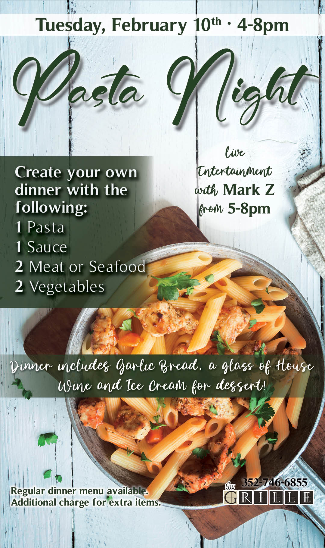 Pasta Night feb 2026 kiosk