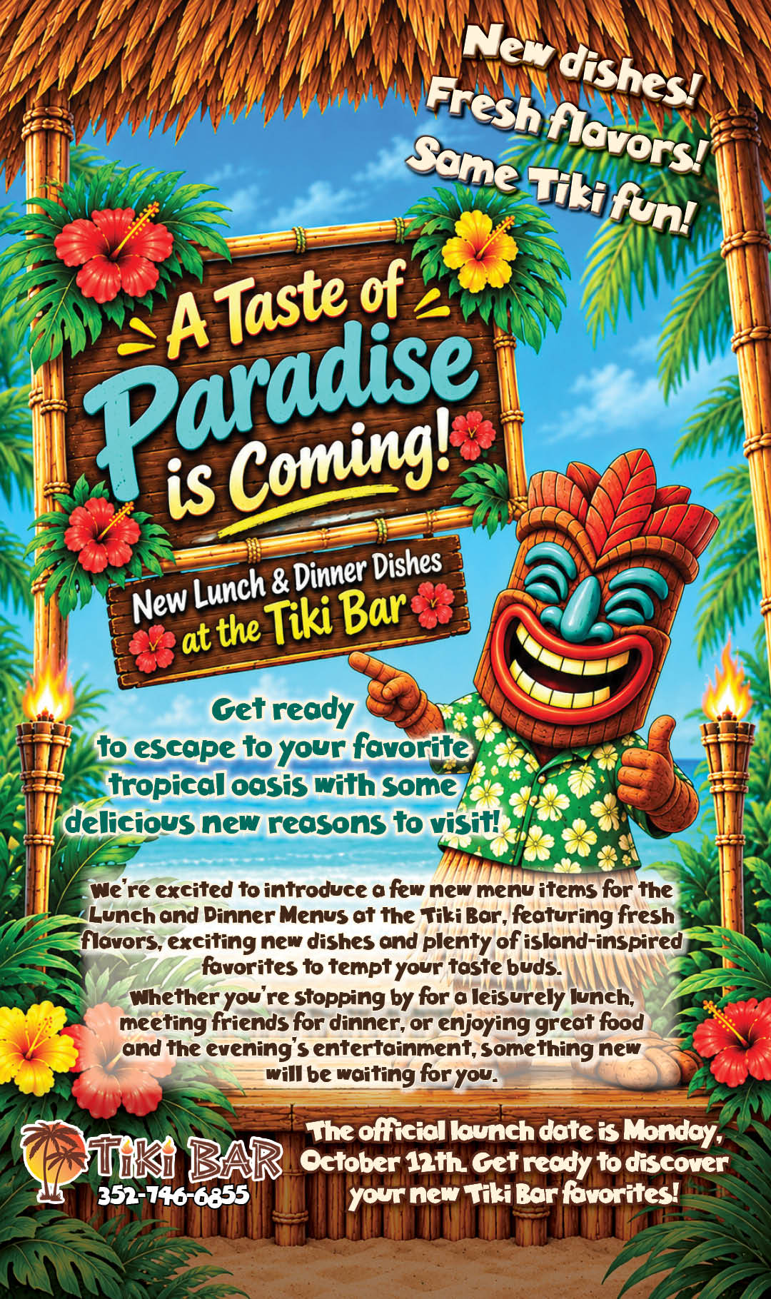 Oct 12 New Tiki Bar Menus Coming October 26 kiosk