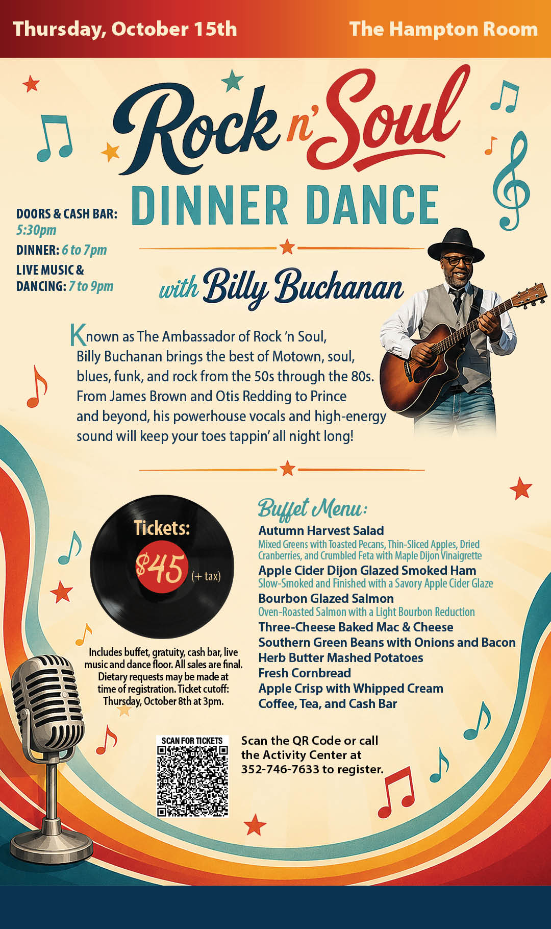 Billy Buchanan Rock and Soul Oct 15 2026 kiosk