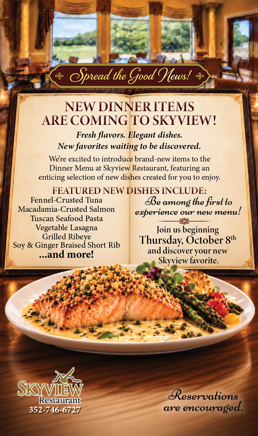 New Skyview Dinner Menu Ad Sept 2026 Kiosk