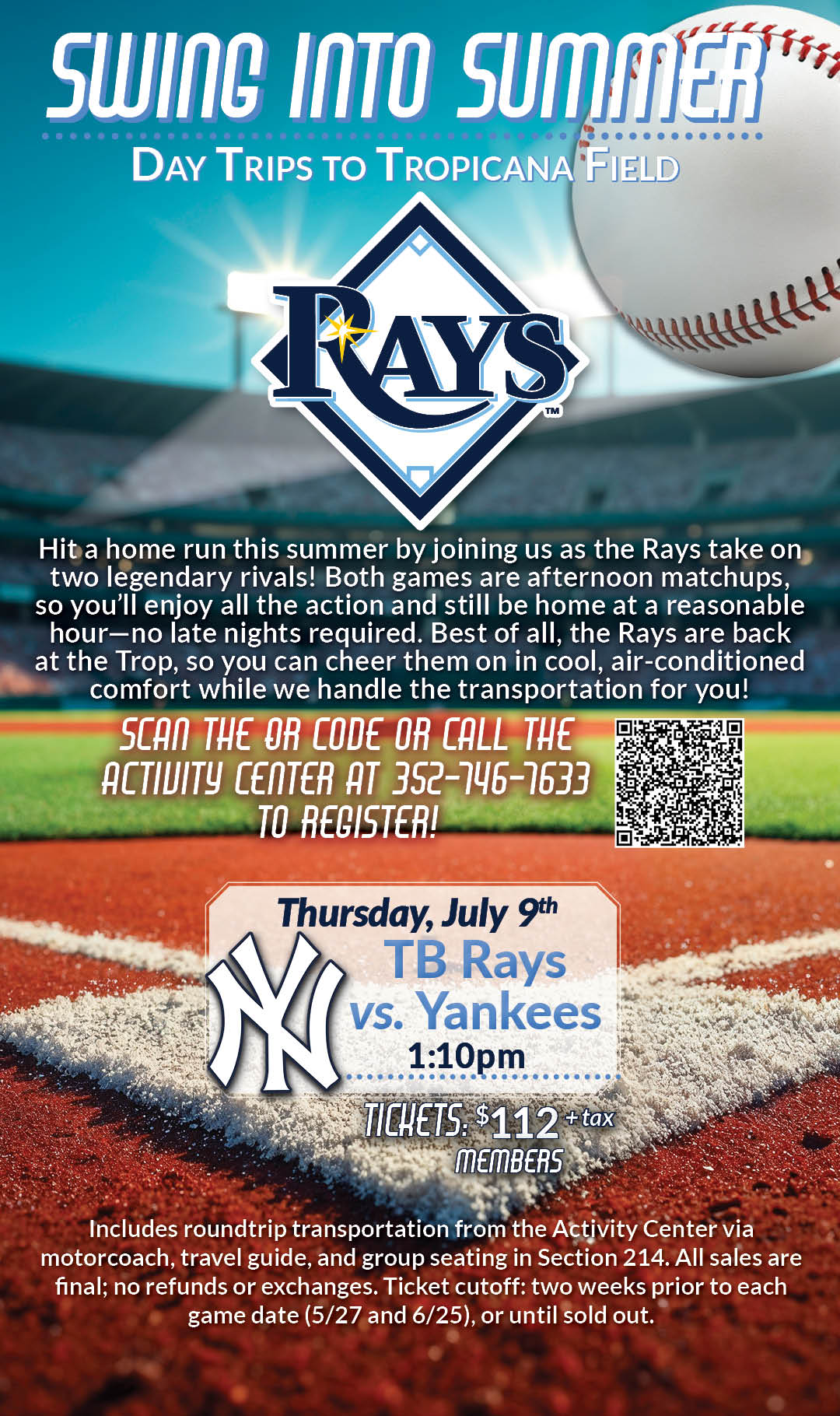 Day Trip Tampa Bay Rays Kiosk July 9