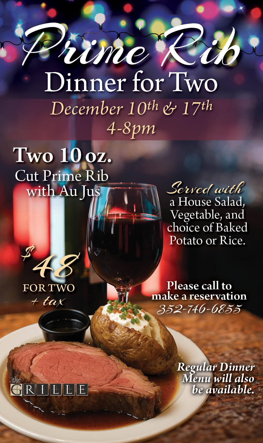 Prime Rib for 2 December 2025 Kiosk 2