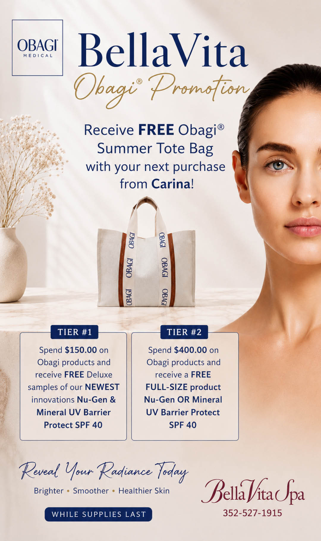 Obagi tote and other discount promotions 2026 Kiosk