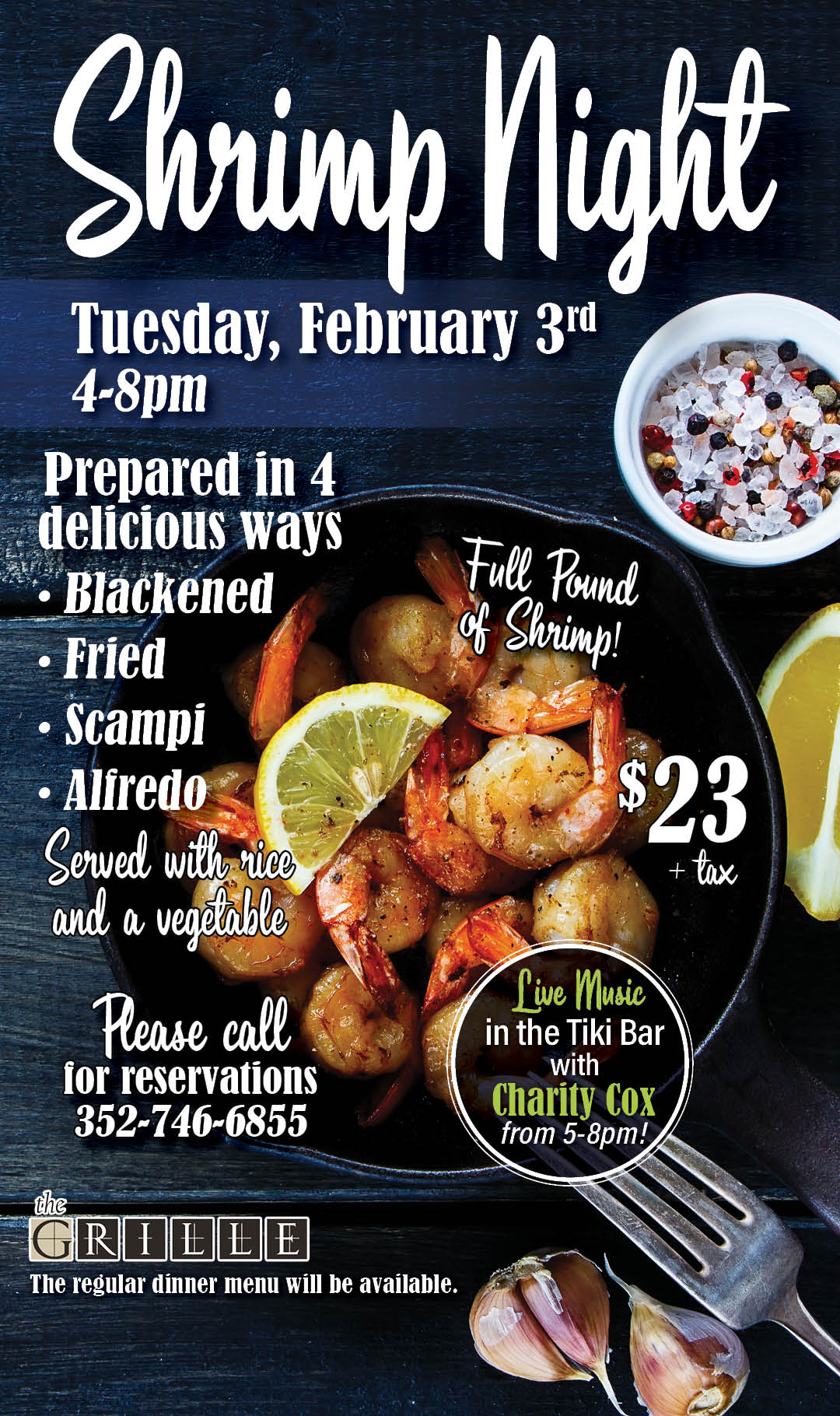 Shrimp Night February 2026 KIOSK